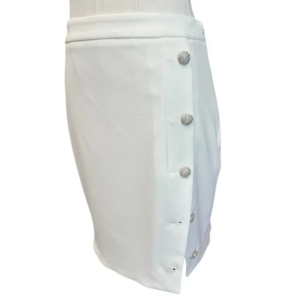 GENERATION LOVE Tanya Crepe Skirt White Side Slit Women Size 4 $265 MSRP NWT - Picture 8 of 16